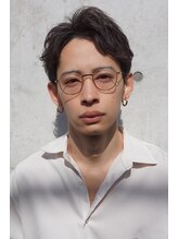 スワッグバーバースタジオ(SWAG BARBER STUDIO) アップバング毛流れピンパーマ