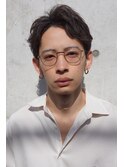 アップバング毛流れピンパーマ