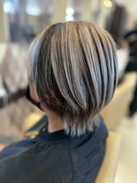 ヘアショップエヌアンドエー 久喜 栗橋店(hairshop N&A) 透明感×立体感纏う◎上品デザインカラー/ブリーチ/くびれボブ