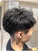 ビジネスヘア/短髪パーマ/アップバング/メンズパーマ