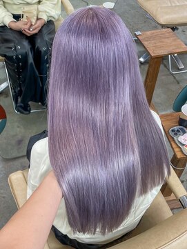 プネル 渋谷(PUNEL) ラベンダーアッシュ / ハイトーンカラー / 艶感ストレート