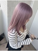 ラベンダーパープルカラーブリーチダブルカラーモーヴピンク横浜