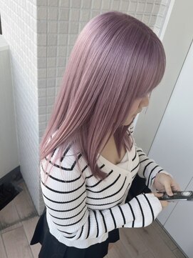 リグ 横浜(Lig.) ラベンダーパープルカラーブリーチダブルカラーモーヴピンク横浜