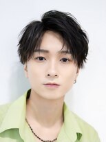 オーシャントーキョー 心斎橋(OCEAN TOKYO WEST)&nbsp;シースルーセンターパートツーブロックラウンドマッシュウルフ