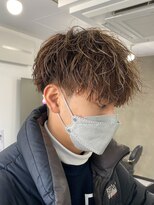 エルマーク 梅田(L-MARK)&nbsp;ツイストスパイラル/スパイラルパーマ/メンズ/マッシュ/眉毛