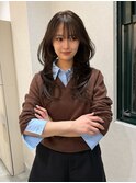 チョコレートブラウン×ハッシュカット
