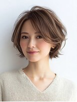 Heart's美人設計と白髪ぼかし専門店 青山表参道店 脱白髪染め/ショートヘア【ハーツ】&nbsp;白髪ぼかし脱白髪染め似合わせショートボブ40代50代60代