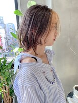 テトヘアー(teto hair) medium(ウルフ、前髪ハイライト、触角カラー、くびれミディ)