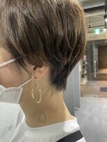 ジンジャー(GINGER) ショート×パーマ×骨格補正×チョコブラウン×大人ショート