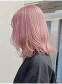 ba1132_ハイトーンピンクアッシュロブヘアボブウルフAラインボブ