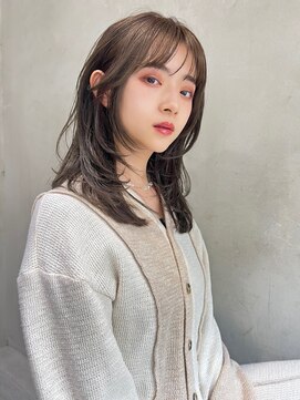 リベルテ(LIBERTE) リベルテ銀座 20代 オリーブベージュ×顔周りおくれ毛カット