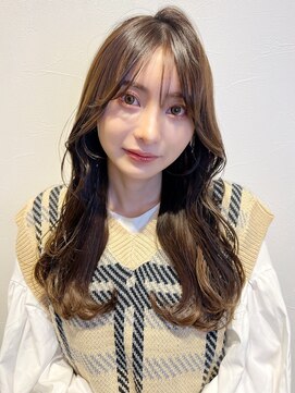 ロンド ストラーダ 心斎橋(Lond strada) 韓国前髪顔周りロング×デザインカラー[心斎橋/髪質改善]