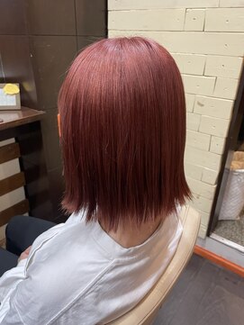 アド ヘア プレイス(adon hair place) 外ハネオレンジボブ