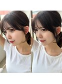 似合わせ顔まわりカット 小顔顔まわり 耳掛けしても可愛い#