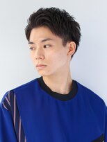 爽やかアップバング七三短髪ツーブロック