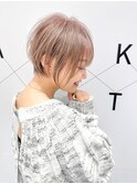 ミルクティーグレージュショート20代30代40代50代