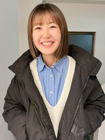 ラミエ バイ メルト 吉祥寺(lamie by melt)&nbsp;"久保田"切りっぱなしボブワイドバング顔まわりカット