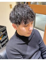 フリーク バーバーショップ 都島店(FREAK BARBER SHOP) やり過ぎないツイストスパイラルパーマショートマッシュ