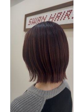 スワン(SWAN) layer bob × pink brown