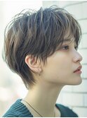 イメチェン 外はね ボブ 美髪 ワイドバング ブルーブラック