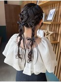 ヘアセット×ツインアレンジ