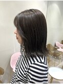 【Hanon 大宮】オリーブグレージュ/ 切りっぱなしボブ