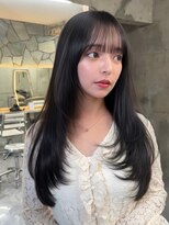 サイン 表参道(SIGN) 韓国ヘアーハッシュカットレイヤーカットグレージュブリーチ無し