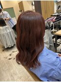 ブリーチなしでできるワインレッド！