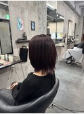ぱつっとボブ レイヤーボブ 艶カラー