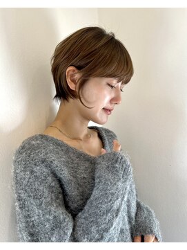 ラボヌールヘアー シェリ 久喜店(La Bonheur hair cheri) ふんわりショート/オリーブブラウン/襟足スッキリショート