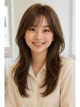 ノラ ヘアーサロン(NORA HAIR SALON) ナチュラル小顔前髪あり後れ毛サイドバング結べるボブくびれヘア