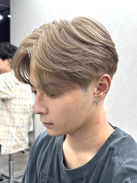 ファンド 千葉(fand) ベージュカラー/センターパート/メンズカット/RYO