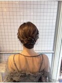 アップスタイル　結婚式ヘア お呼ばれヘア ヘアセット 