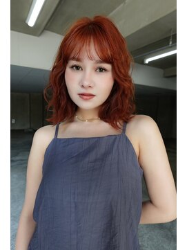 ブリーチなしオレンジミディアム／ダブルカラー