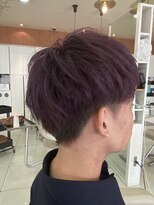 アール 滝ノ水店(#arl) メンズショートブリーチオンカラーパープルマッシュ