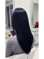 アース 金山店(HAIR&MAKE EARTH)&nbsp;ロングレイヤー＋ブルーブラック