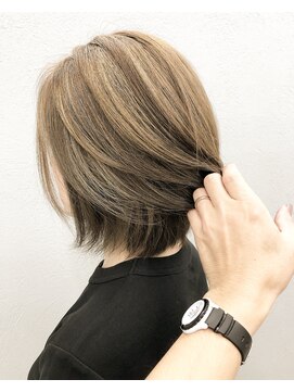 アオアクア バイ グルグル 小岩店(ao akua by GULGUL) グレーベージュ  エアータッチ×シナモンベージュ 小岩