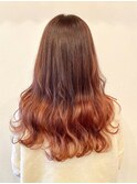 ふんわりオレンジグラデーション☆