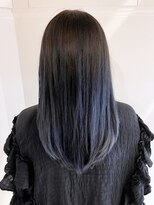 アイティー バイ アルバム 浦和店(IT by ALBUM)&nbsp;ブルーグレーセミロング_アースカラーくびれヘア_ba362101