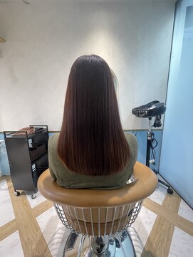 ロンド ストラーダ 心斎橋(Lond strada) イメチェンチェリーブラウンフェミニンロング