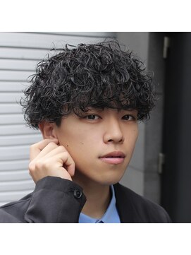 ウェーブ(WAVE) マッシュ×波巻きスパイラルパーマ/メンズパーマ/メンズカット