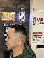 サカモト(SAKAMOTO)&nbsp;濡れパンスキンフェードスタイル