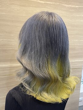 ラビス クローバー(Lovis clover) レモンイエロー グレー 大人ガーリー