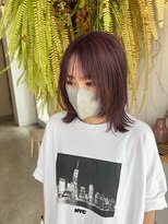アクセヘアー 町田(acce hair)&nbsp;ブリーチパープルカラーのレイヤースタイル