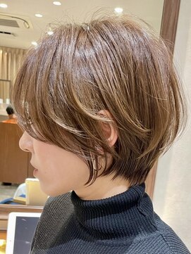 ロンドブルーム 天神大名店(Lond Bloom) ミルクティベージュカラーミニボブ大人ショートボブショート