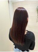 ブリーチなしレッドブラウン美髪