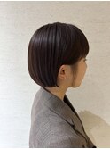 【ショートヘア】チョコレートブラウンミニボブ