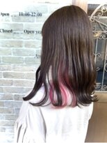 アメリアム 大阪上本町店(Ameri amu.)&nbsp;【インナーピンク/ミディアム/似合わせボブ】#Ameri  #上本町