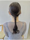 20代30代40代♪大人可愛いブラウンカラーローポニー