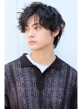 ラレイ ハラジュク(Lalei harajuku) 原宿/マッシュウルフ/センターパート/ツイストスパイラルパーマ